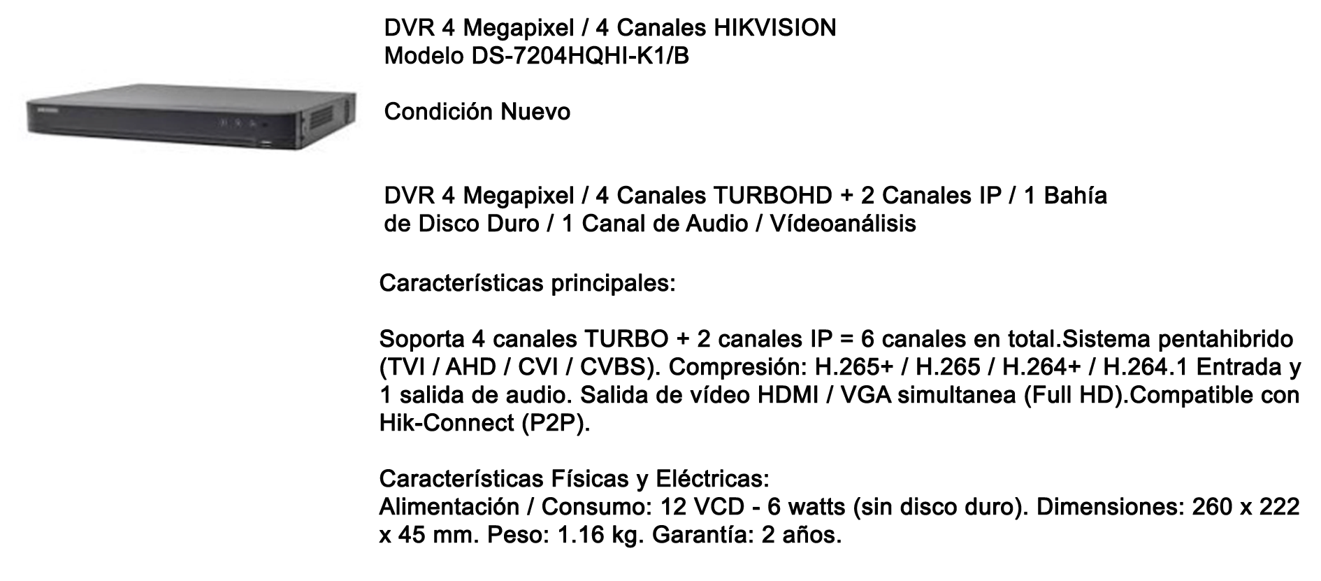DVR 4M HIKVISION